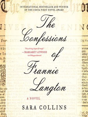 cover image of The Confessions of Frannie Langton